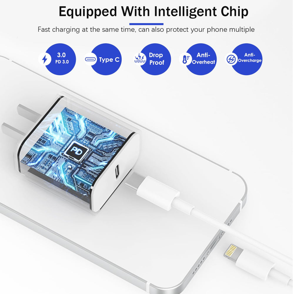 Vagavo 6ft USB‑C to Lightning cable full length offering flexible reach