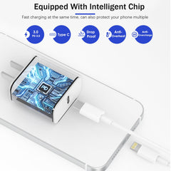 Vagavo 6ft USB‑C to Lightning cable full length offering flexible reach