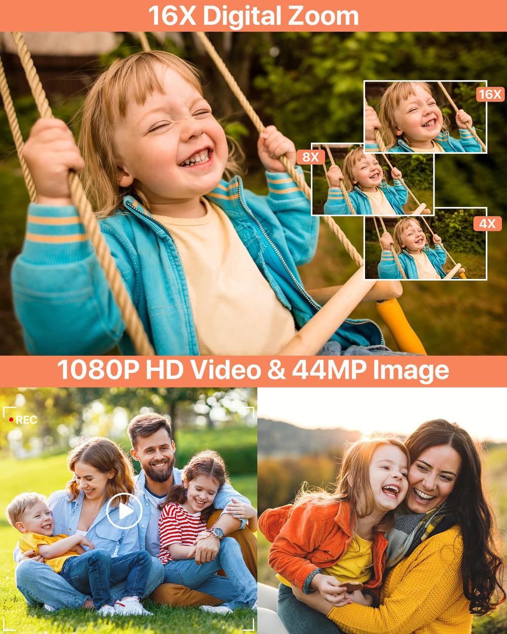 VAHOIALD detalle de la luz de relleno integrada para mejores fotos nocturnas