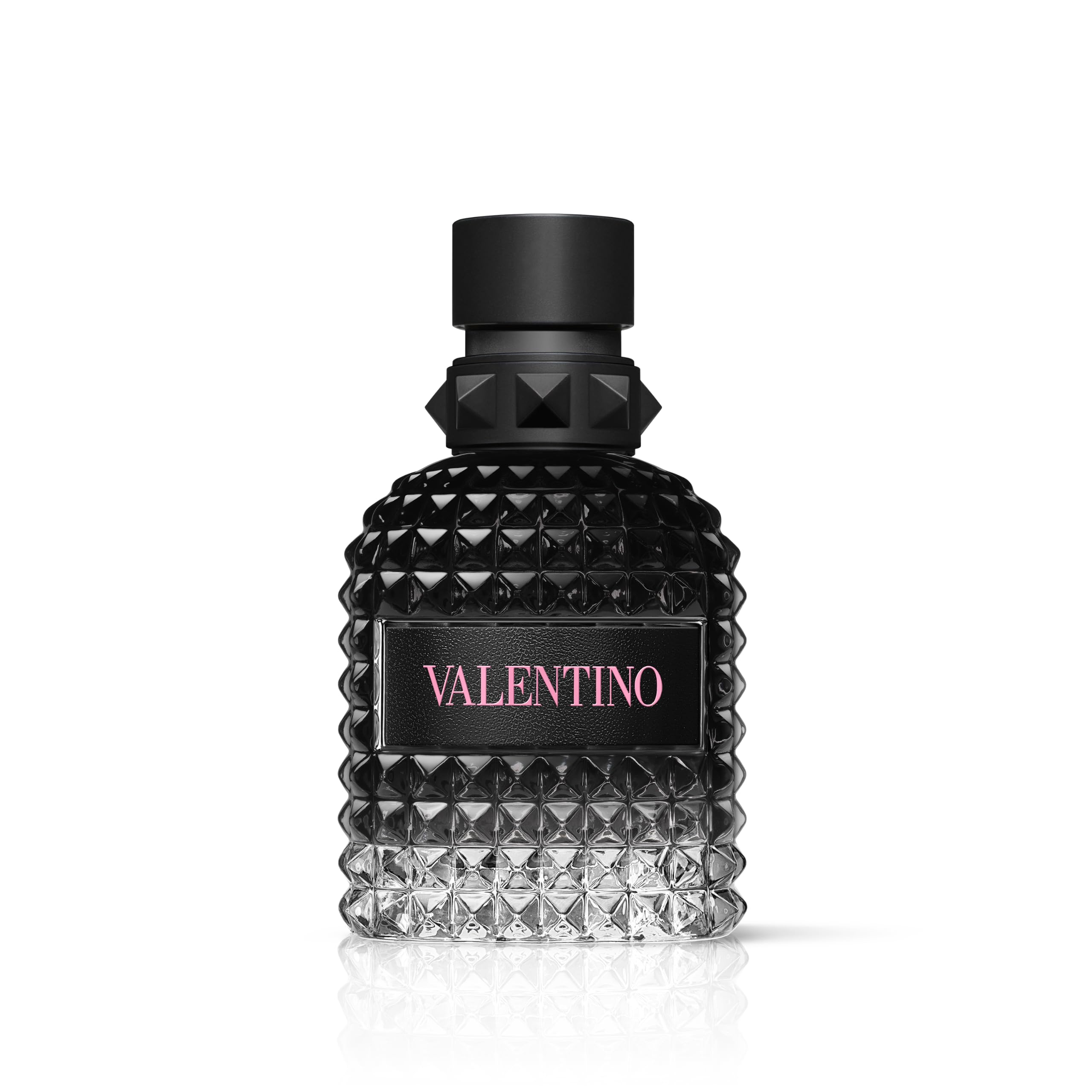 Valentino frasco frontal mostrando diseño elegante y facilidad de uso
