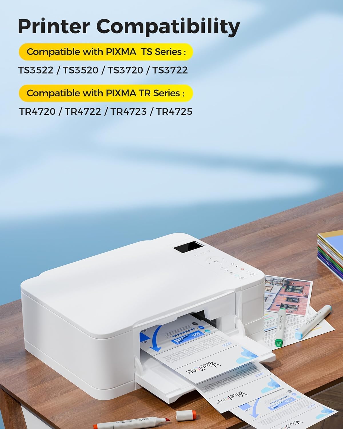 Valuetoner primer plano cartucho negro PG-275XL con texto nítido