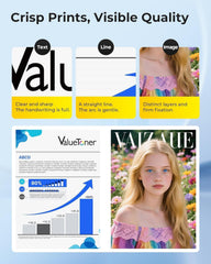 Valuetoner cartuchos instalados en impresora Pixma demostrando facilidad