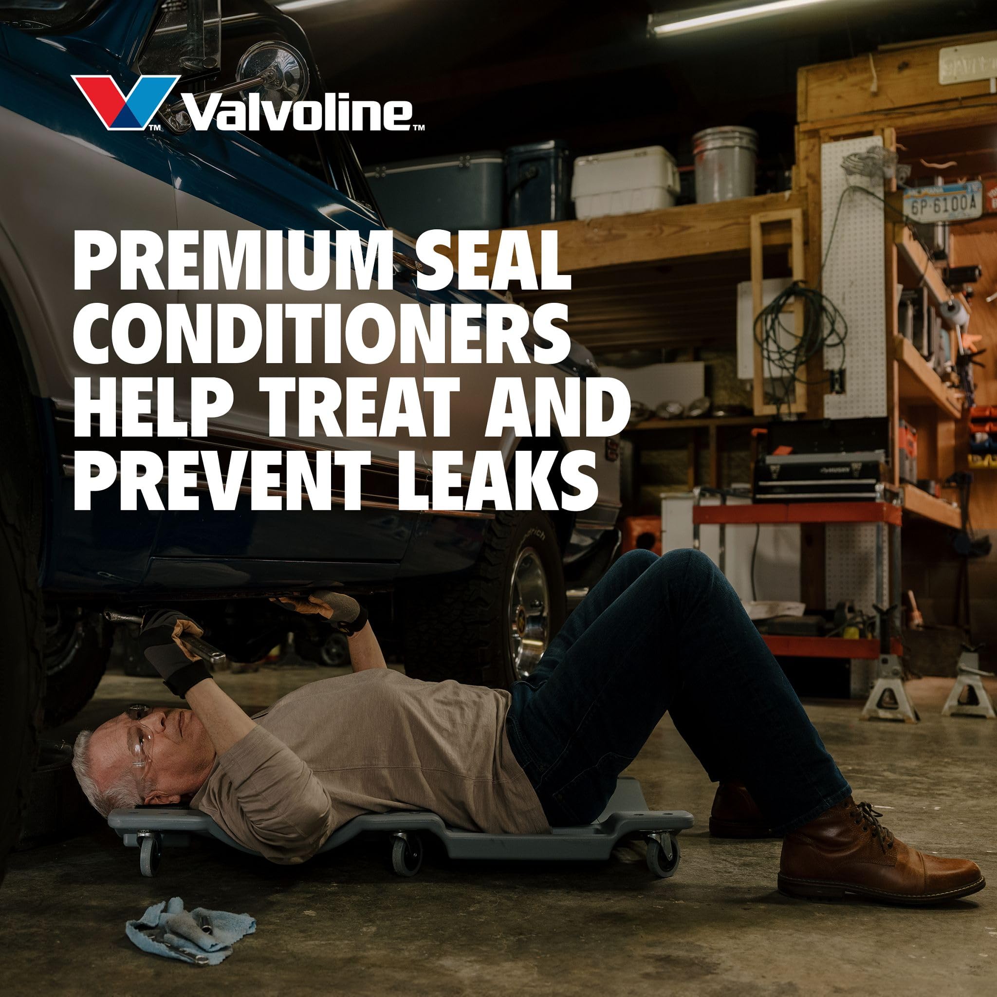 Valvoline comparación de tamaño con mano para ver volumen práctico