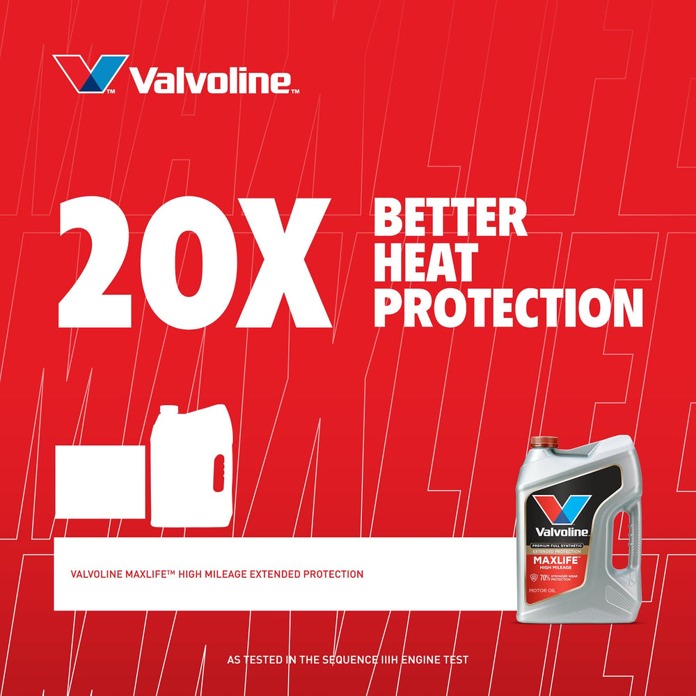 Mano sosteniendo Valvoline MaxLife 0W-20 listo para cambio de aceite rápido