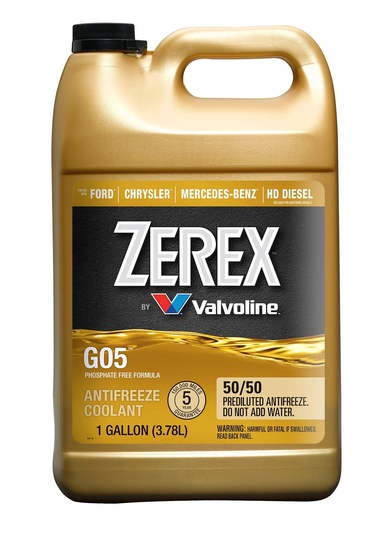 Valvoline Zerex G05 vista frontal del envase con etiqueta clara y protección