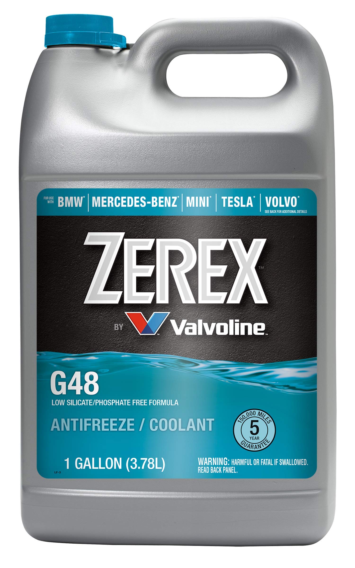 Valvoline Zerex G48 envase frontal mostrando etiqueta y capacidad fácil de ver