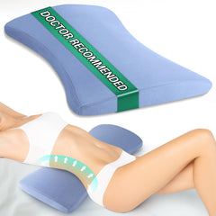vamorry cojín lumbar frontal mostrando forma ergonómica y soporte cómodo