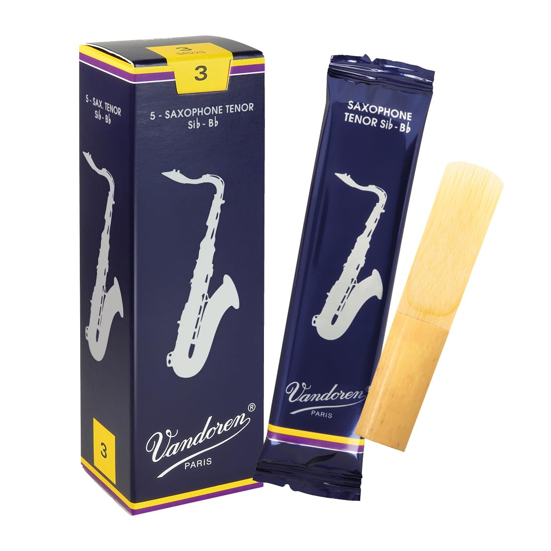 Vandoren caja SR223 frontal mostrando embalaje y protección, garantiza frescura
