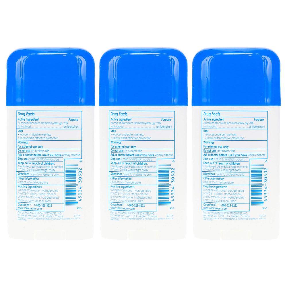 Vanicream comparación de tamaño mostrando stick de 2.25 oz práctico