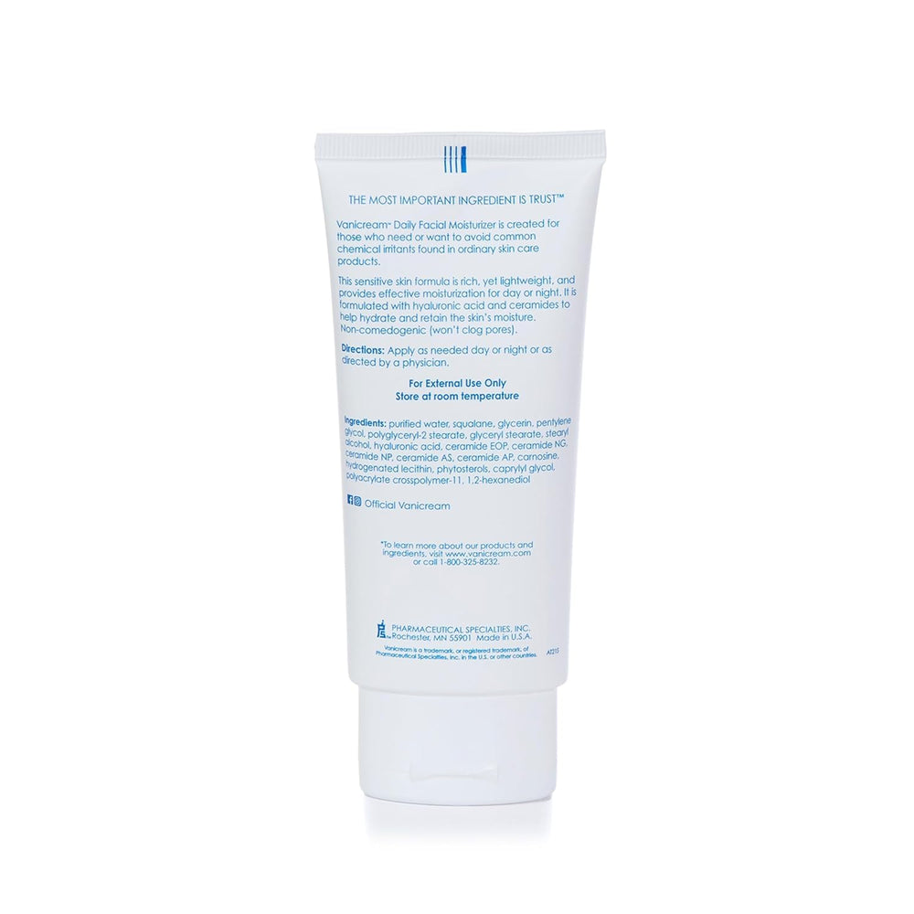 Vanicream textura de crema ligera en primer plano, absorción rápida