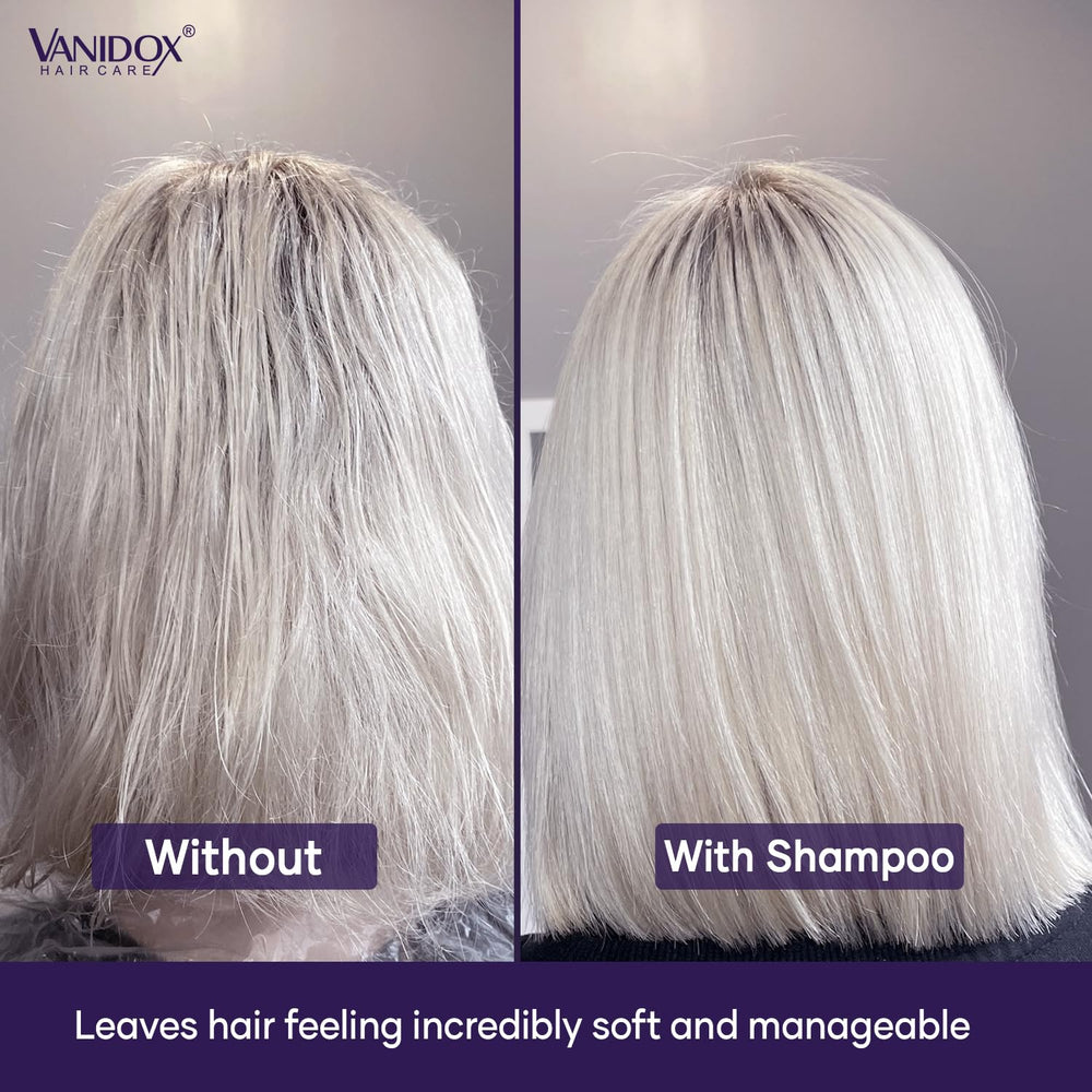 VANIDOX etiqueta con ingredientes clave que nutren el cabello