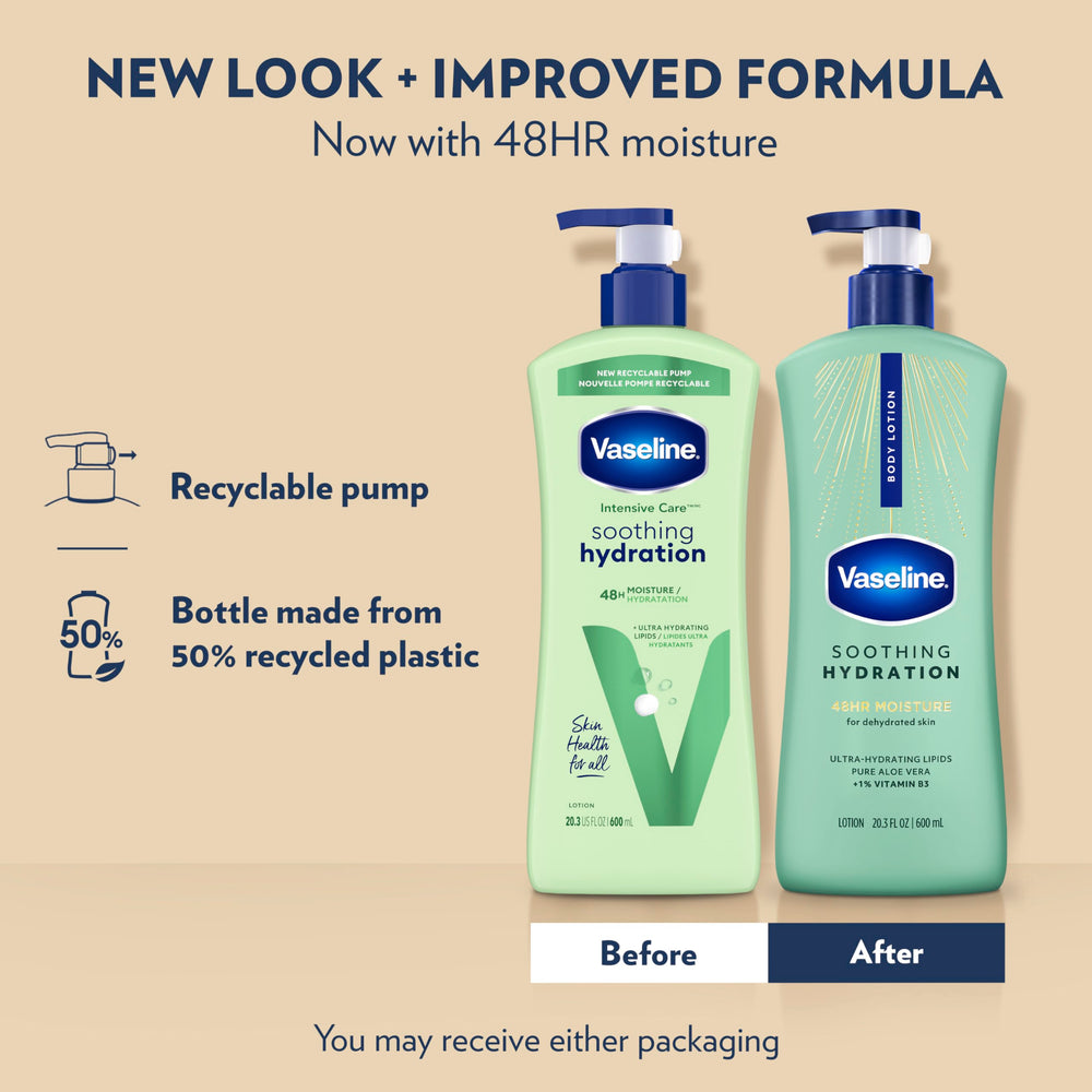 Vaseline bottle label detail highlighting 1% Aloe Vera Extract and lipids