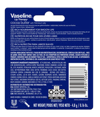 Comparación de Vaseline Cocoa con moneda para visualizar tamaño práctico