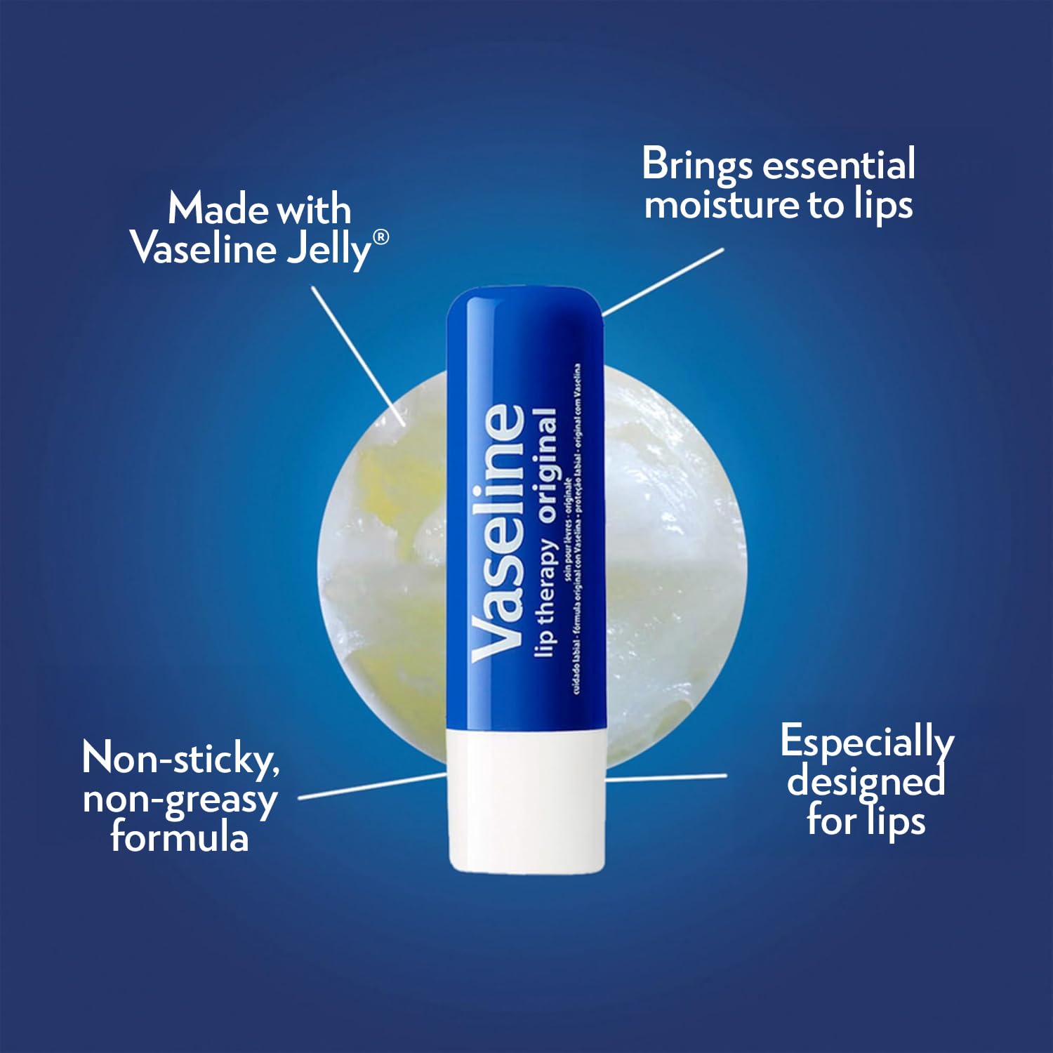 Vaseline comparación de tamaño junto a moneda para referencia de portabilidad