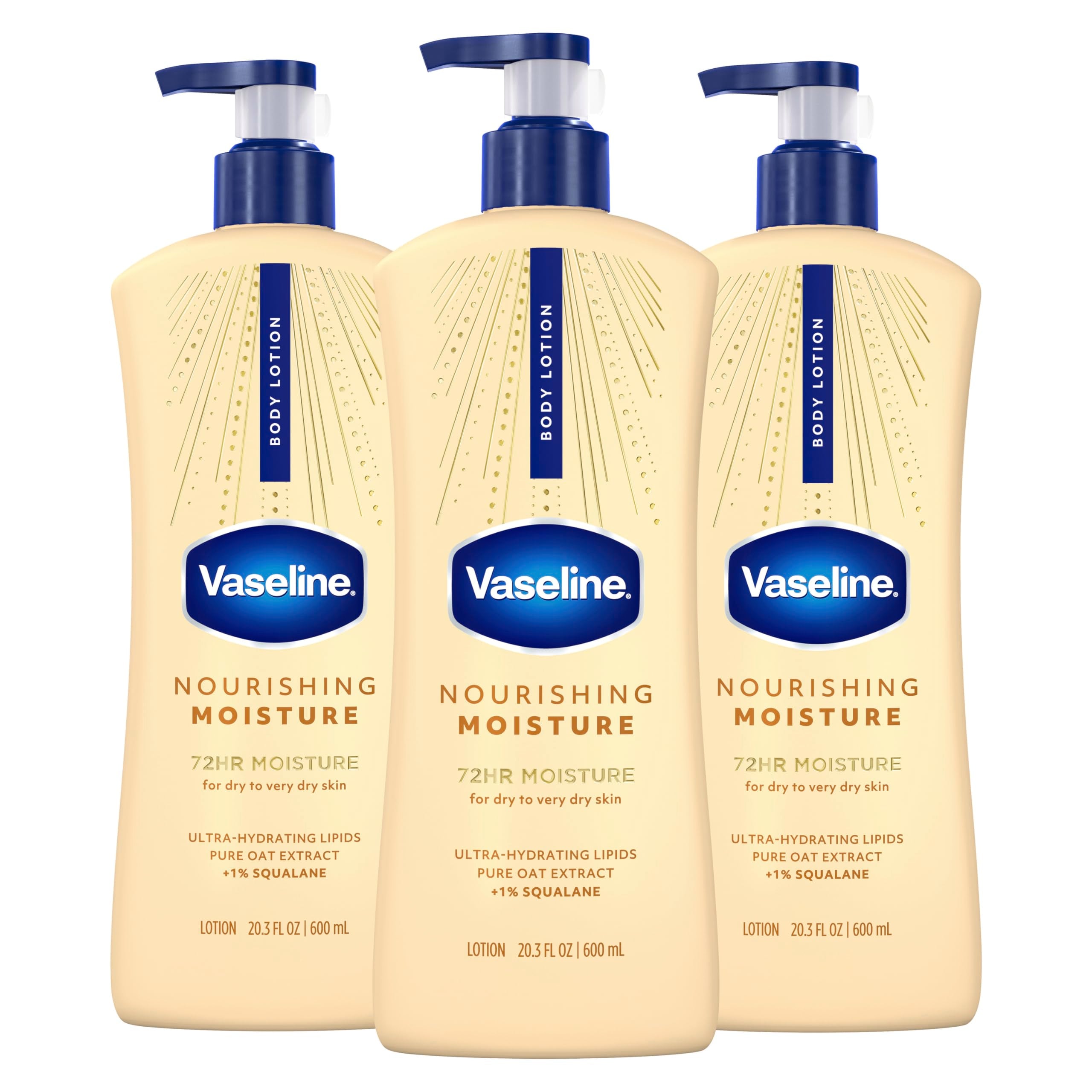 Vaseline frasco frontal mostrando etiqueta y beneficio hidratante
