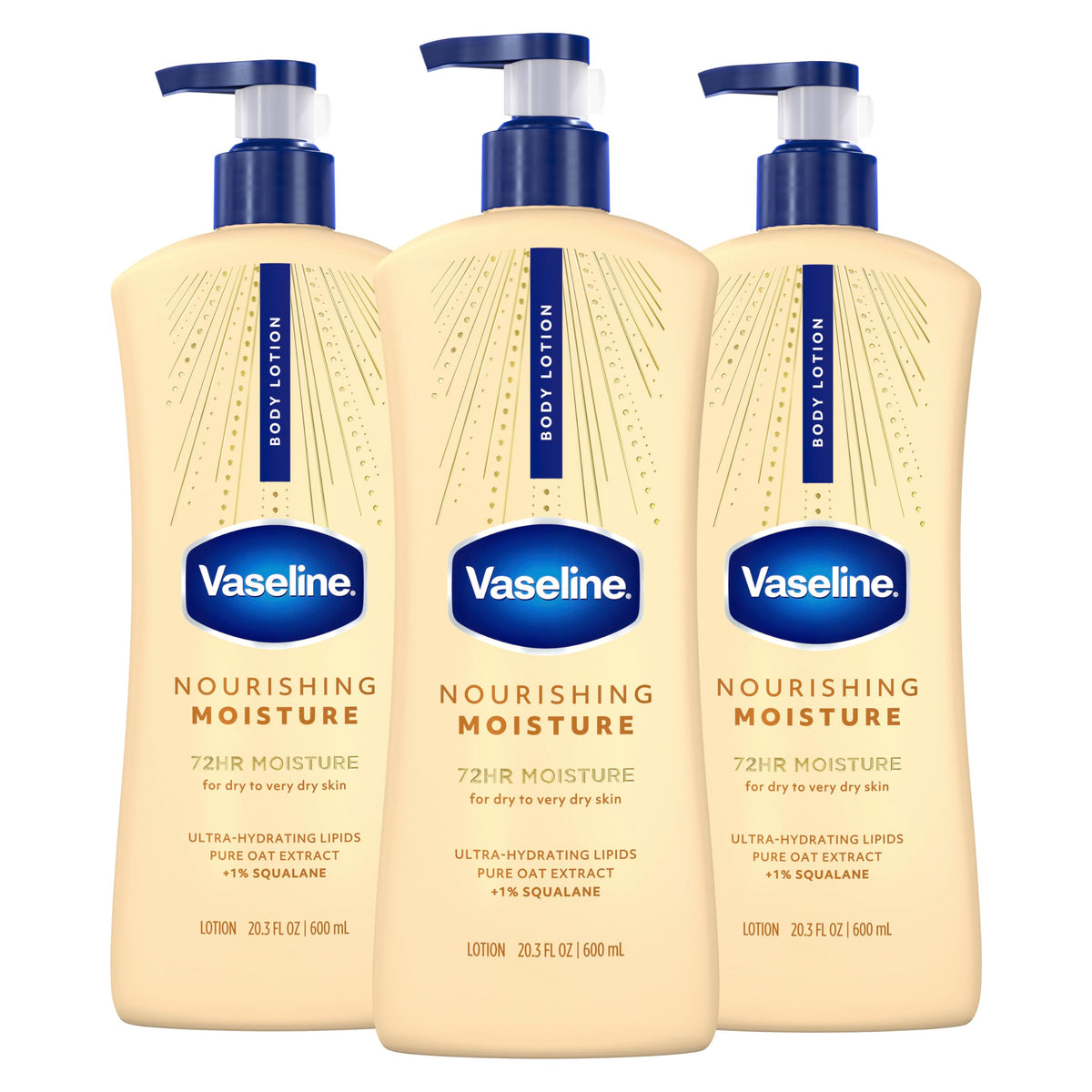 Vaseline frasco frontal mostrando etiqueta y beneficio hidratante