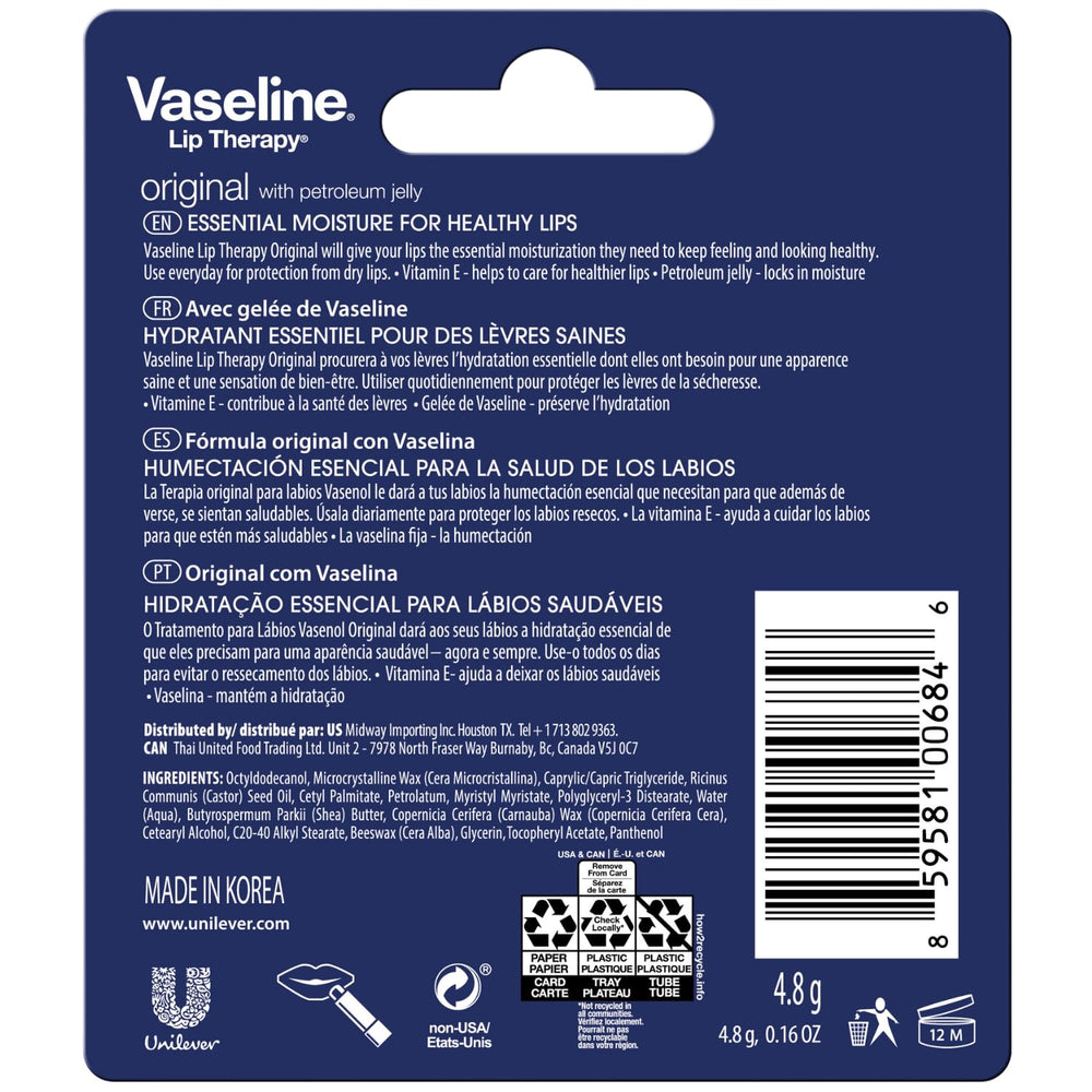 Vaseline detalle de textura del stick mostrando suavidad y fácil aplicación