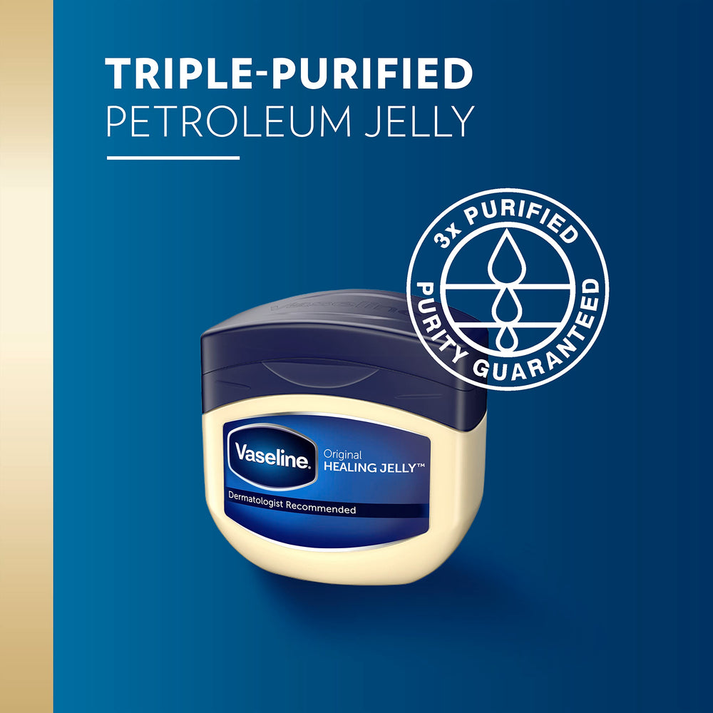 Vaseline textura untuosa en primer plano demostrando hidratación intensiva