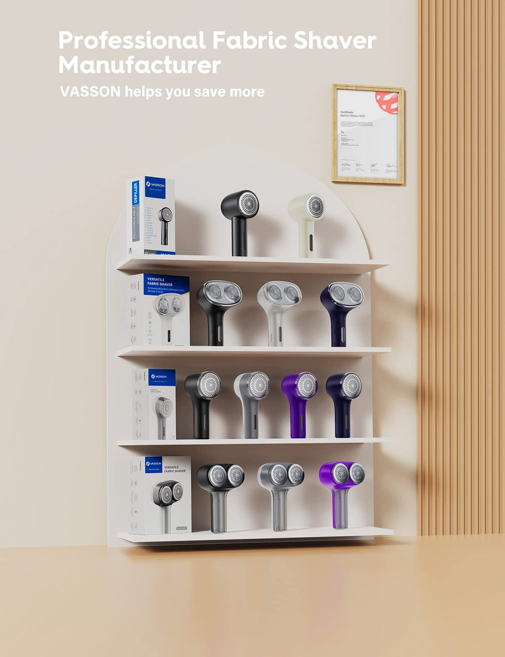 VASSON cepillos y cable incluidos, accesorios para limpieza y control estático