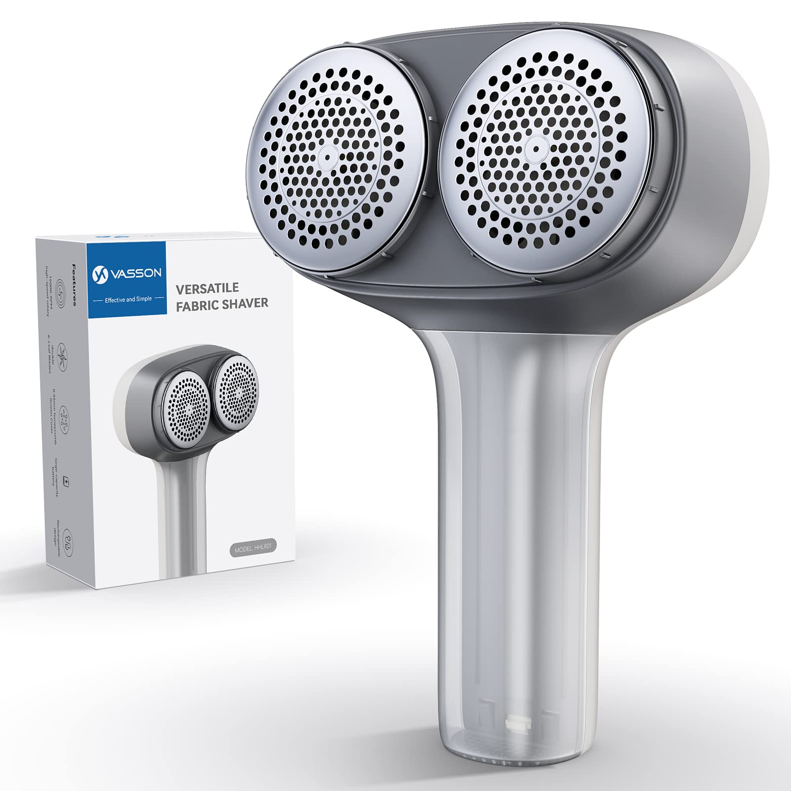 VASSON vista frontal del quitapelusas, diseño ergonómico y manejo cómodo