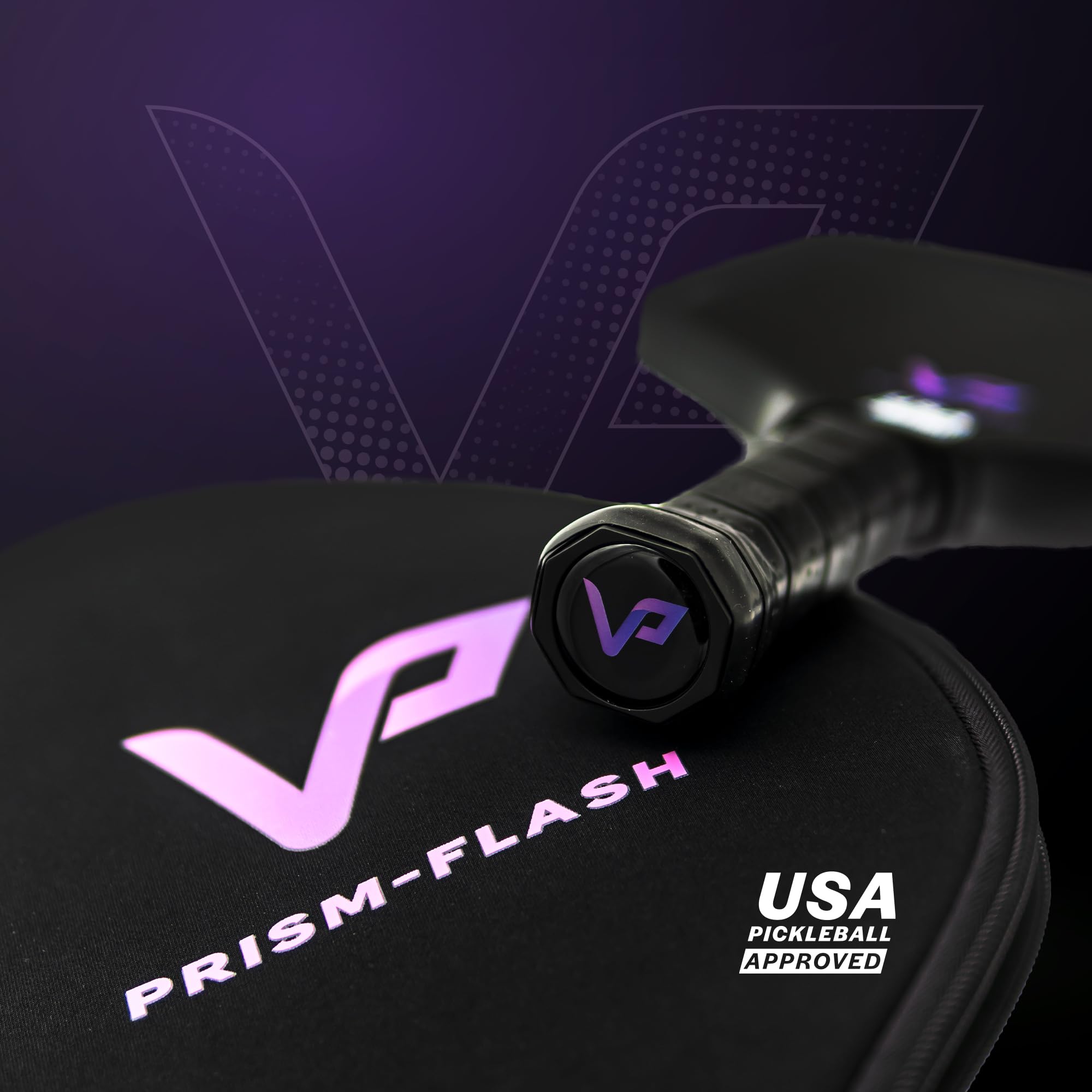 Vatic Pro jugador utilizando la pala prism flash en pista para control de dinks
