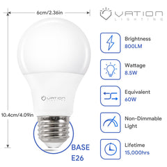 VATION LIGHTING primer plano difusor opalizado para luz sin deslumbrar
