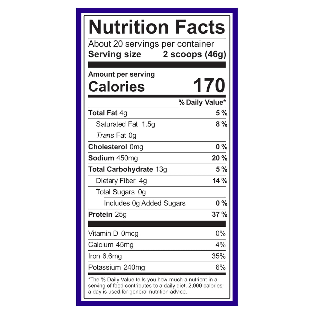 Vega Essential etiqueta de ingredientes para verificar libre de soja y leche