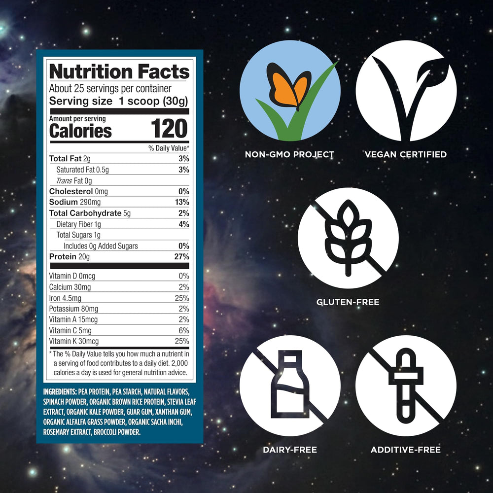 Vega primeros planos de espinaca y kale usados en la fórmula, nutrición vegetal