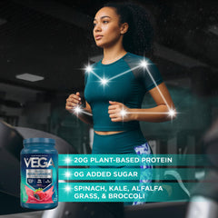 Vega batido en vaso listo para beber que aporta proteína y energía