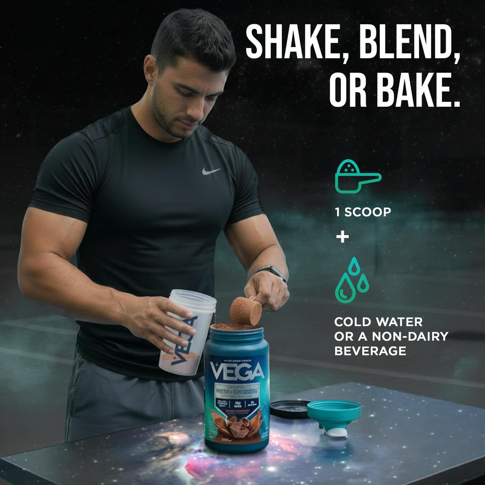 Vega envase junto a objetos para comparar tamaño y raciones