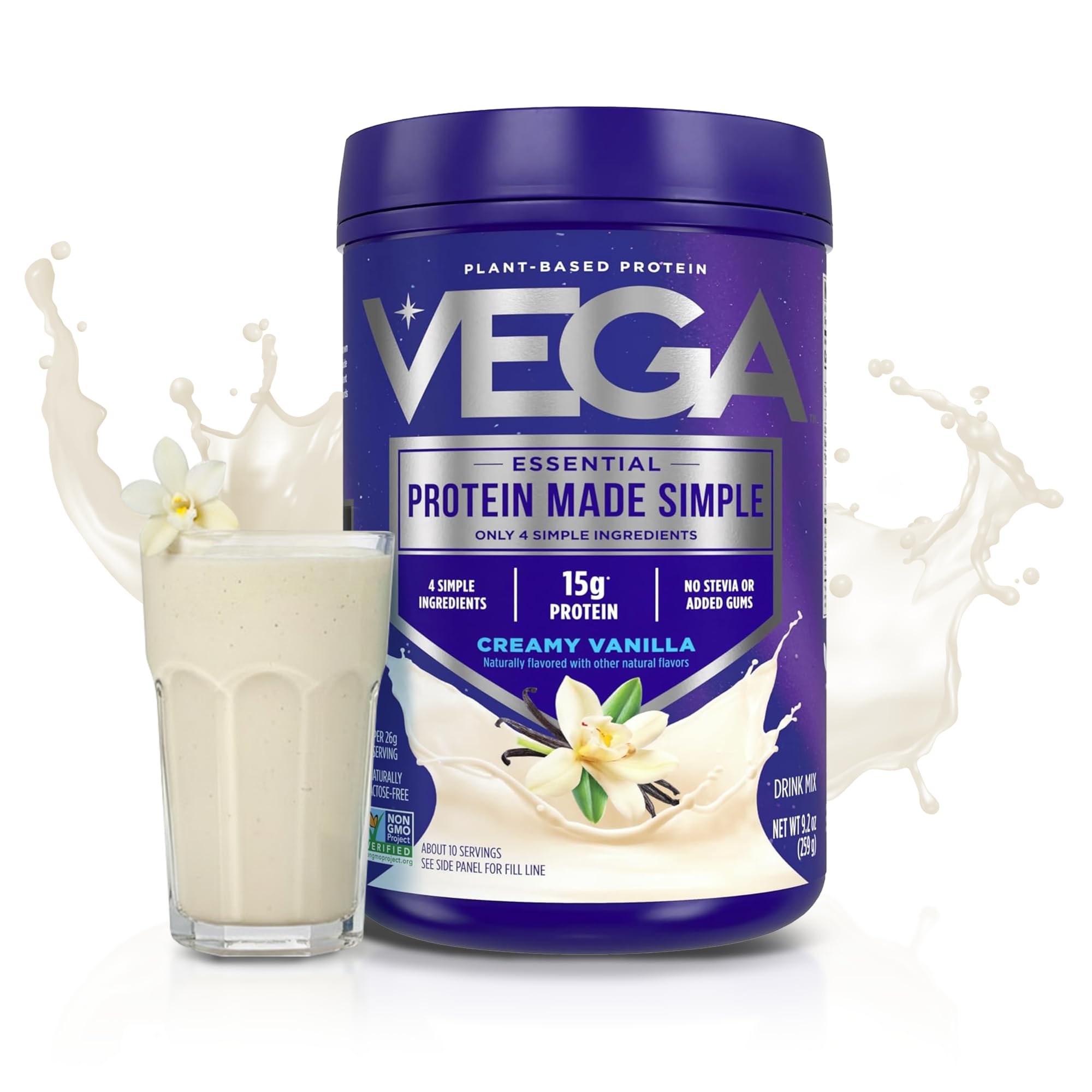 Vega polvo de proteína textura al detalle que garantiza mezcla sin grumos