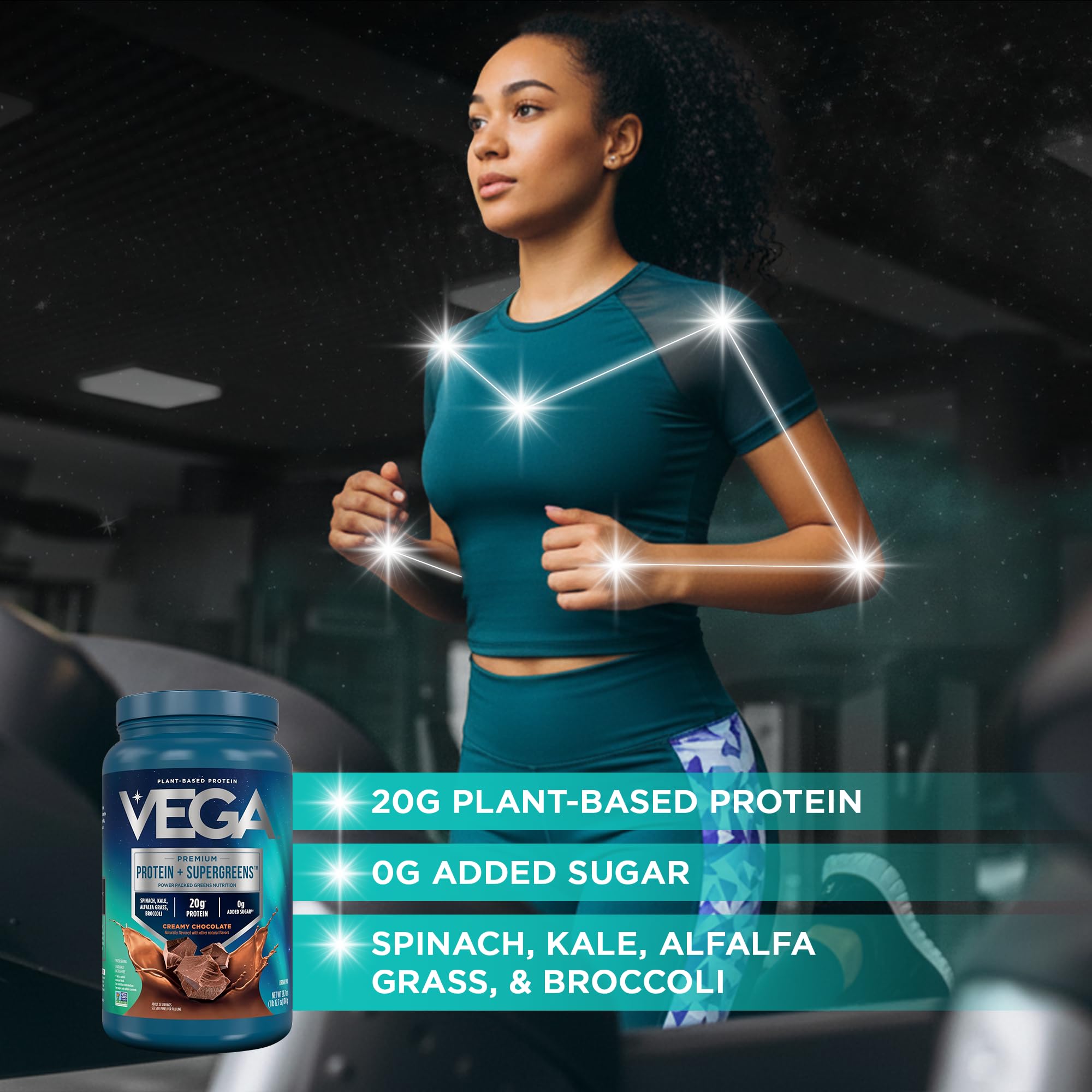 Vega batido de chocolate listo para beber, sacia con sabor vegetal