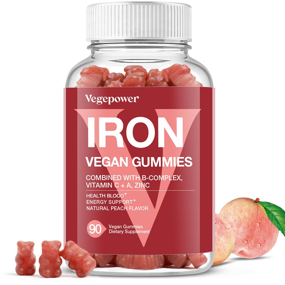 VEGEPOWER envase frontal muestra 90 gomitas y beneficios veganos