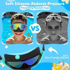 VegoVia niño usando gafas en piscina con visión clara y protección UV