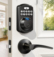 Veise KS02B front view showing matte black finish and clean modern design benefit: curb appeal