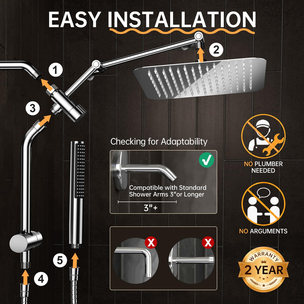 Veken en baño estilo spa demostrando uso dual lluvia y teleducha