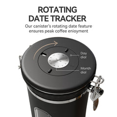 Veken date tracker lid close-up for tracking roast or open dates