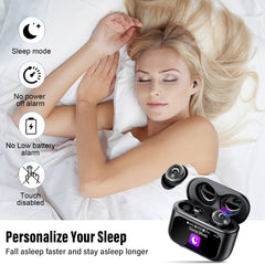 VEKJ detalle auricular ergonómico que muestra ajuste cómodo para dormir