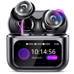 VEKJ estuche frontal con pantalla táctil, control fácil y visual de batería