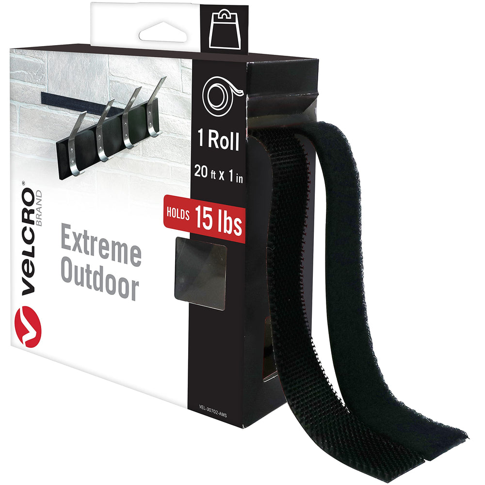 VELCRO frente del empaque mostrando la cinta resistente al exterior