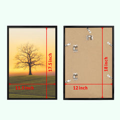 Veleclo marco 12x18 colgado en pared, muestra fácil montaje y estilo