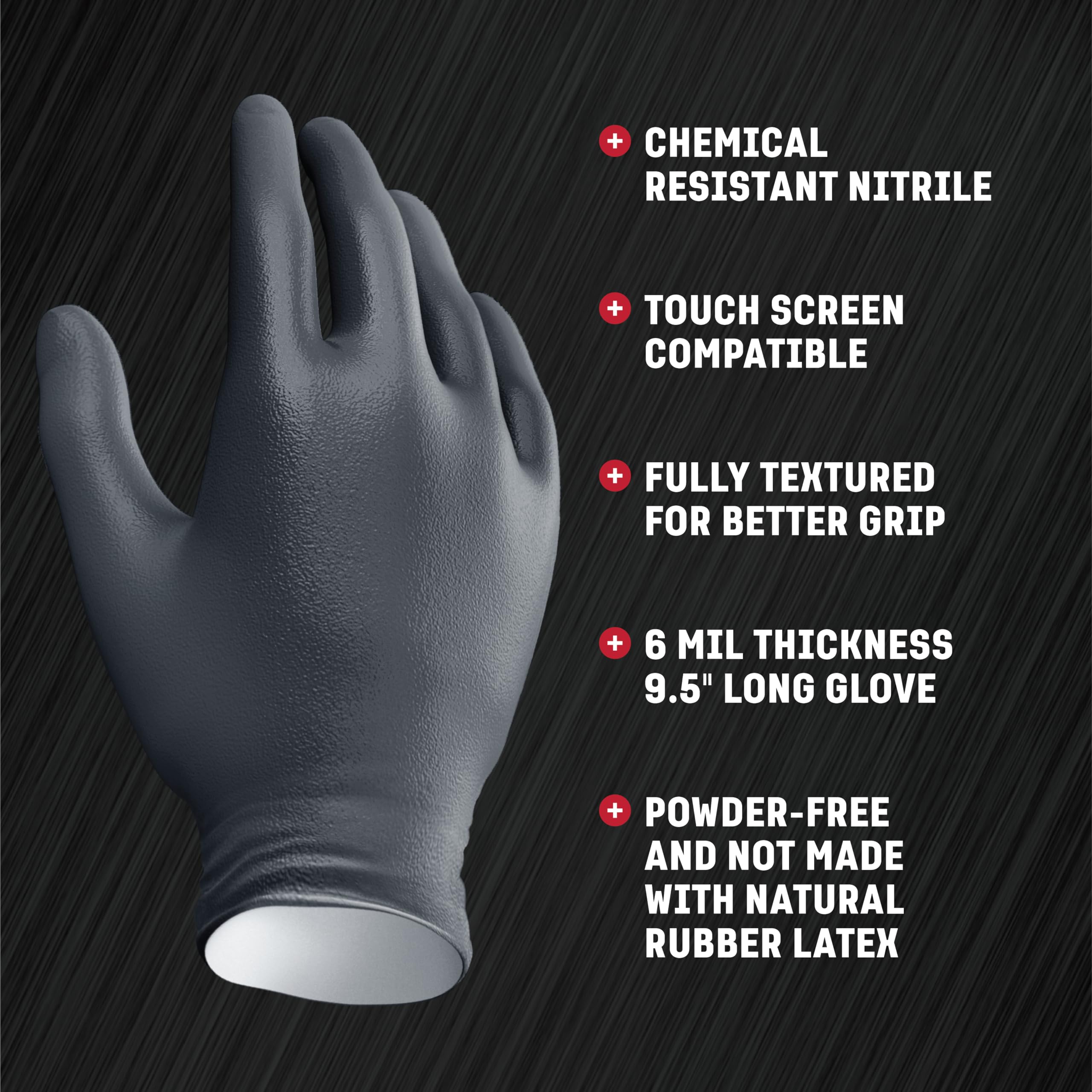 Venom Steel guantes en uso por mecánico, protección contra grasa y suciedad