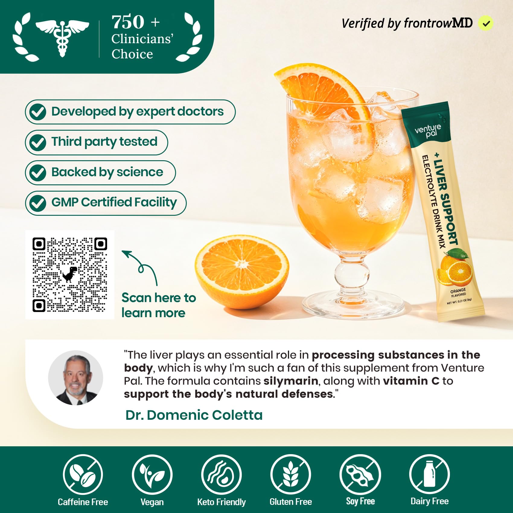 Venture Pal disuelto en jugo opción de mezcla manteniendo sabor original