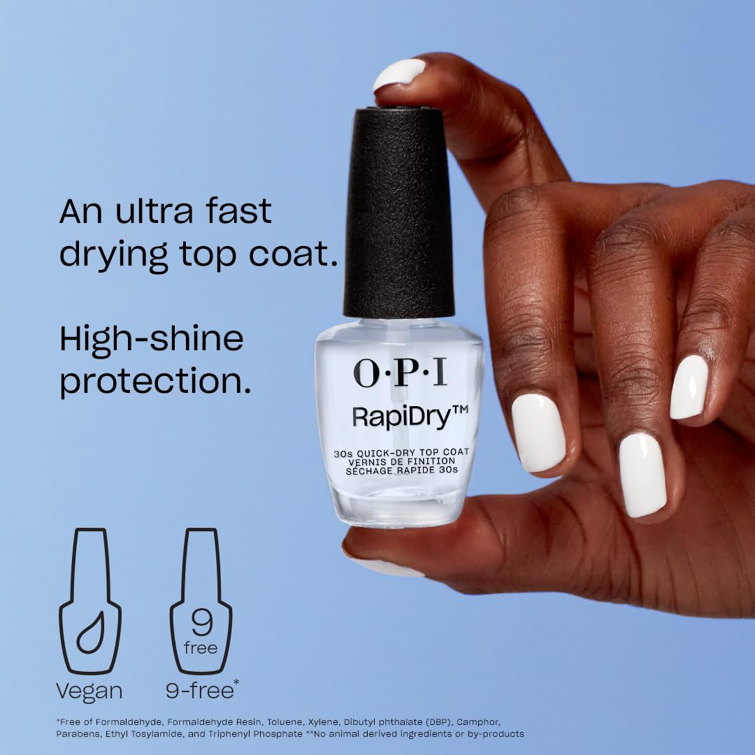 Vera Wang OPI RapiDry pincel pro-wide mostrando cobertura pareja y sin rayas
