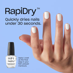 Vera Wang OPI RapiDry closeup de la textura del brillo para acabado intenso