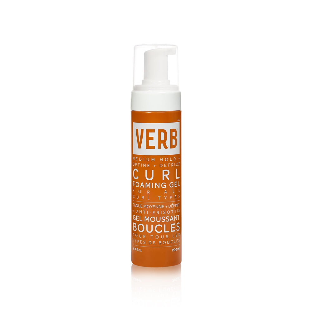 VERB frasco frontal mostrando diseño y beneficio de control del frizz