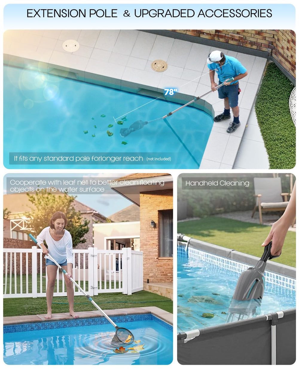 VERVEWAVE red para hojas recogiendo residuos en superficie rápidamente
