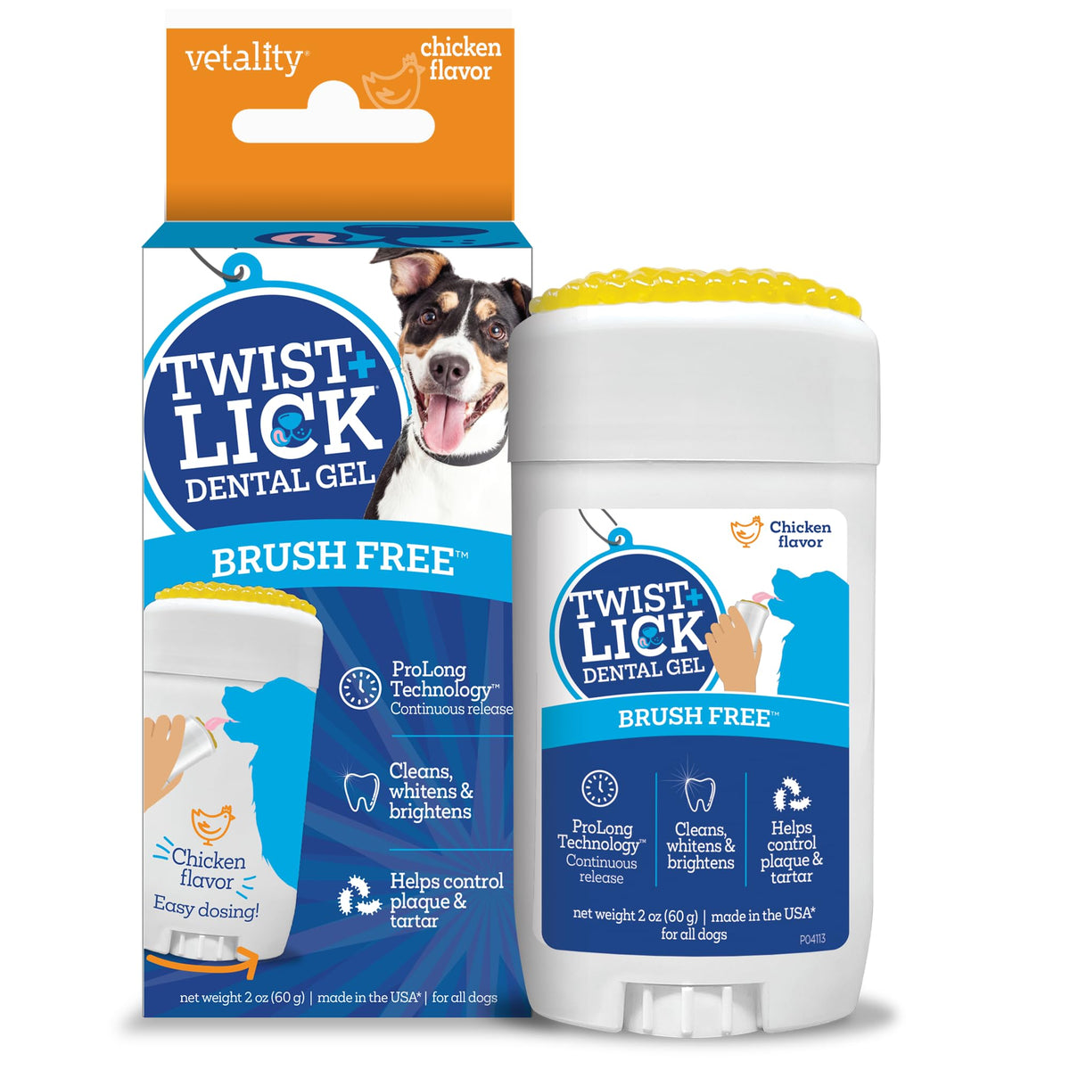 Vetality gel Twist + Lick frente del envase que muestra presentación y beneficio práctico