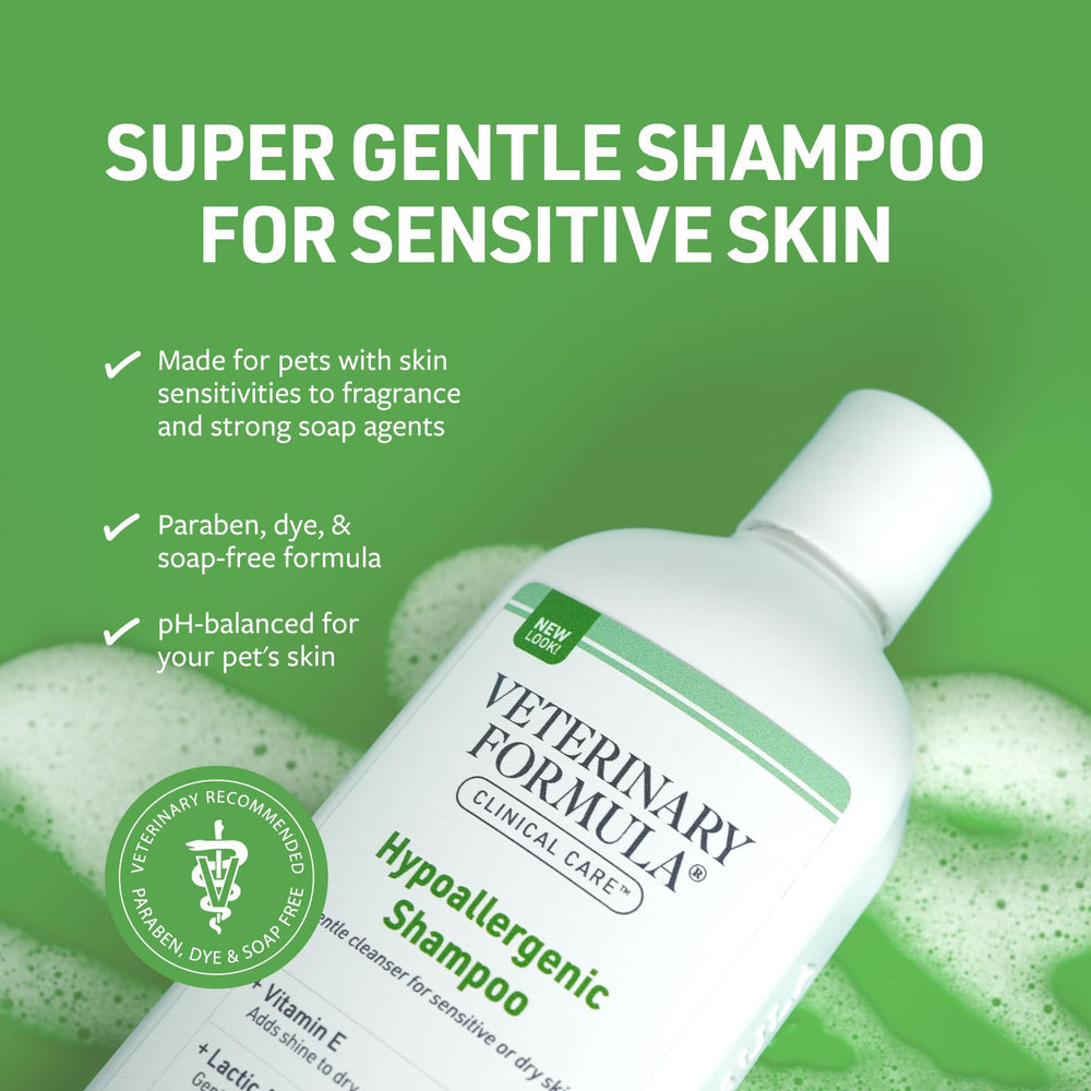 Veterinary Formula muestra de espuma suave que protege la piel y el pelaje