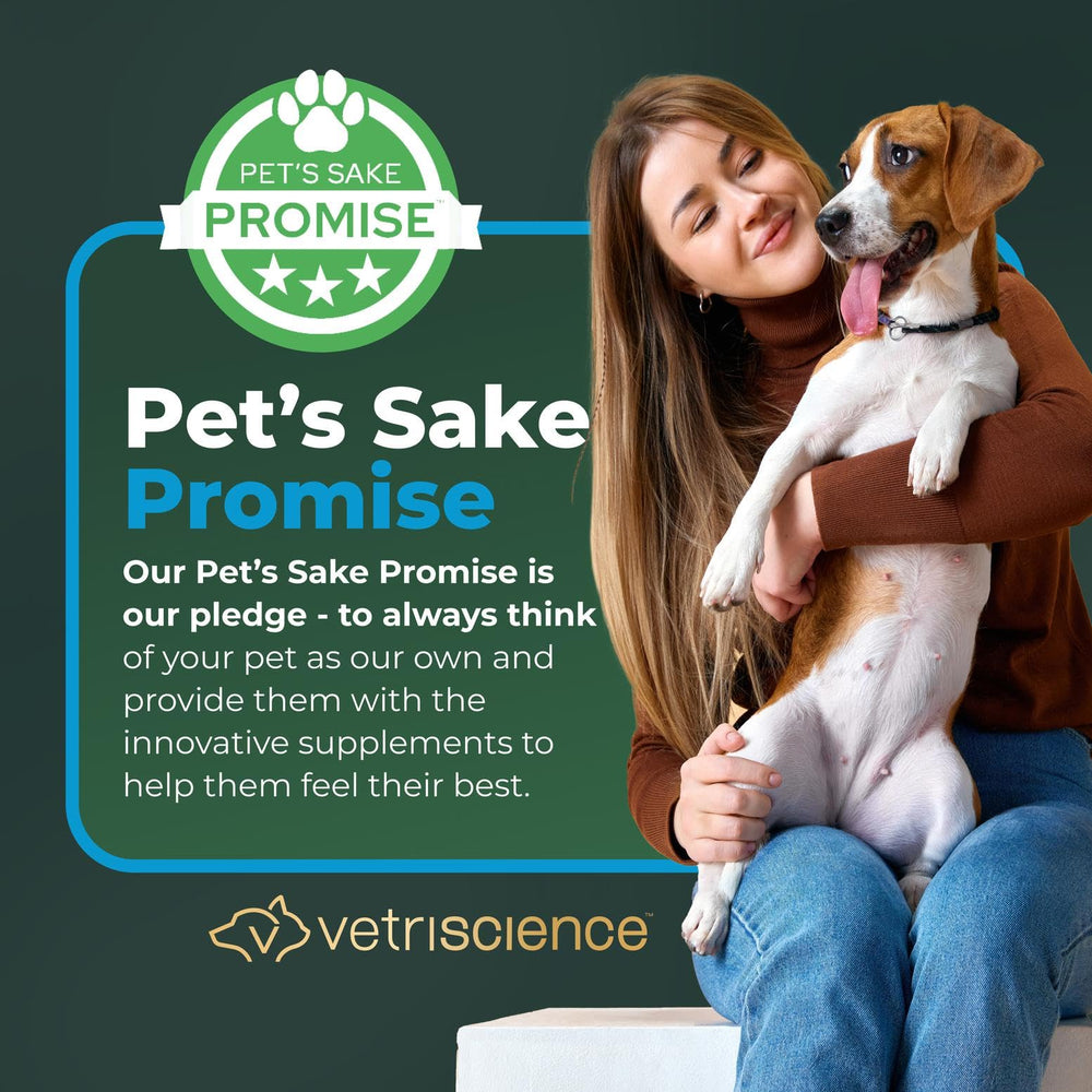 Envase VetriScience en sala de clínica veterinaria listo para recomendación profesional